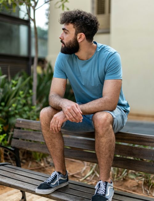 Man sitting on a bench Man sitting on a bench